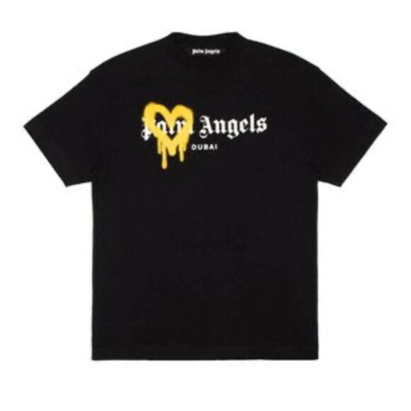 ❤️Palm Angels Dubai Spray Painted Heart Shirt❤️ - Picture 1 of 4